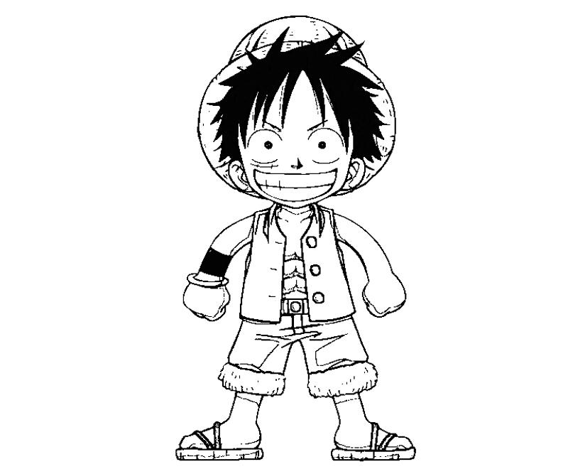 Printable Monkey D Luffy 6 Coloring Page