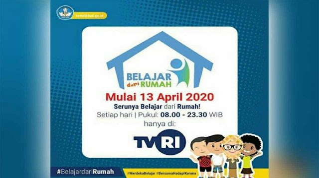 Alokasi Pembagian Waktu Belajar Dirumah TVRI Mulai Dari Pembelajaran, Parenting dan Kebudayaan