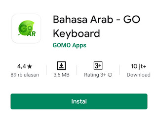 Aplikasi keyboard Menulis Bahasa Arab  for (android