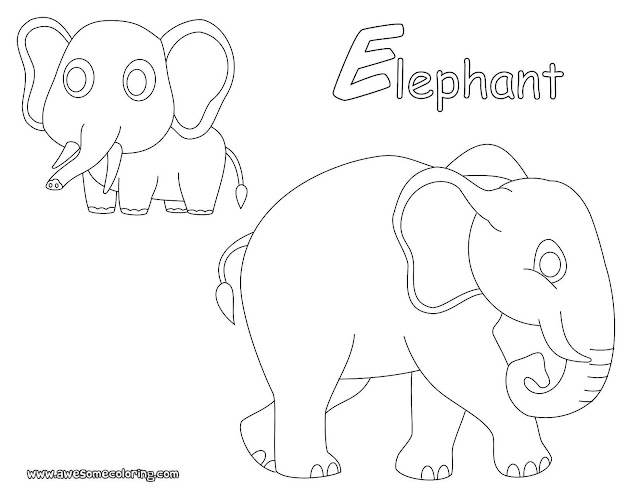 elephant coloring page