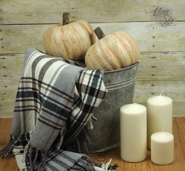 Shabby chic painted pumpkins