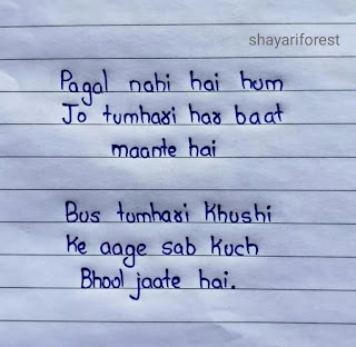 Best Sad love shayari in hinglish