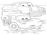 Mewarnai Gambar Lightning McQueen Dan Doc Hudson