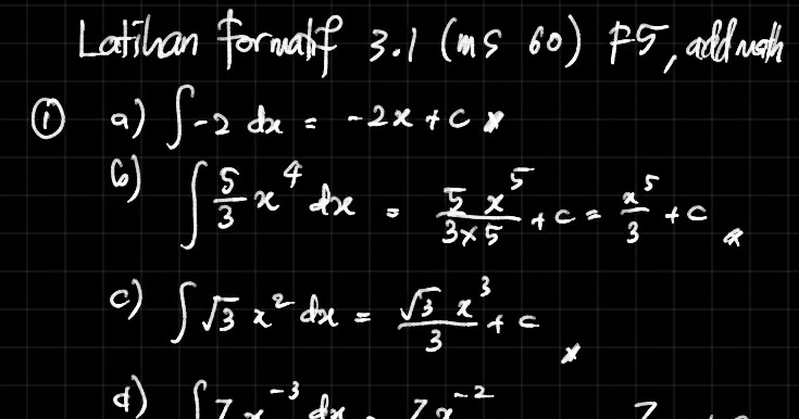 Cikgu Azman - Bukit Jalil: 3 1 Pengamiran Add Math Tingkatan 5