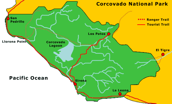 Penting Corcovado National Park Map, Wisata Jawa Timur