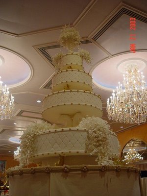 Purple royal wedding cake