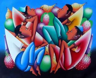 Pinturas Modernas Africanas Hombres Mujeres