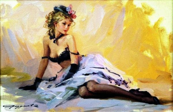 Charming and Glamorous Paintings by Konstantin Razumov