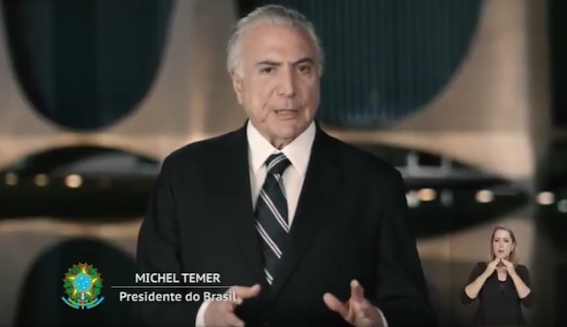 Em mensagem de fim de ano, Temer diz que Brasil derrotará a crise em 2017