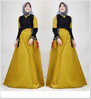 Baju Hijabers Polos Cantik Leoni Maxi Bahan Ima Platinum