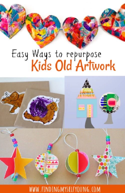 Easy ways to repurpose and upcycle kids artwork
