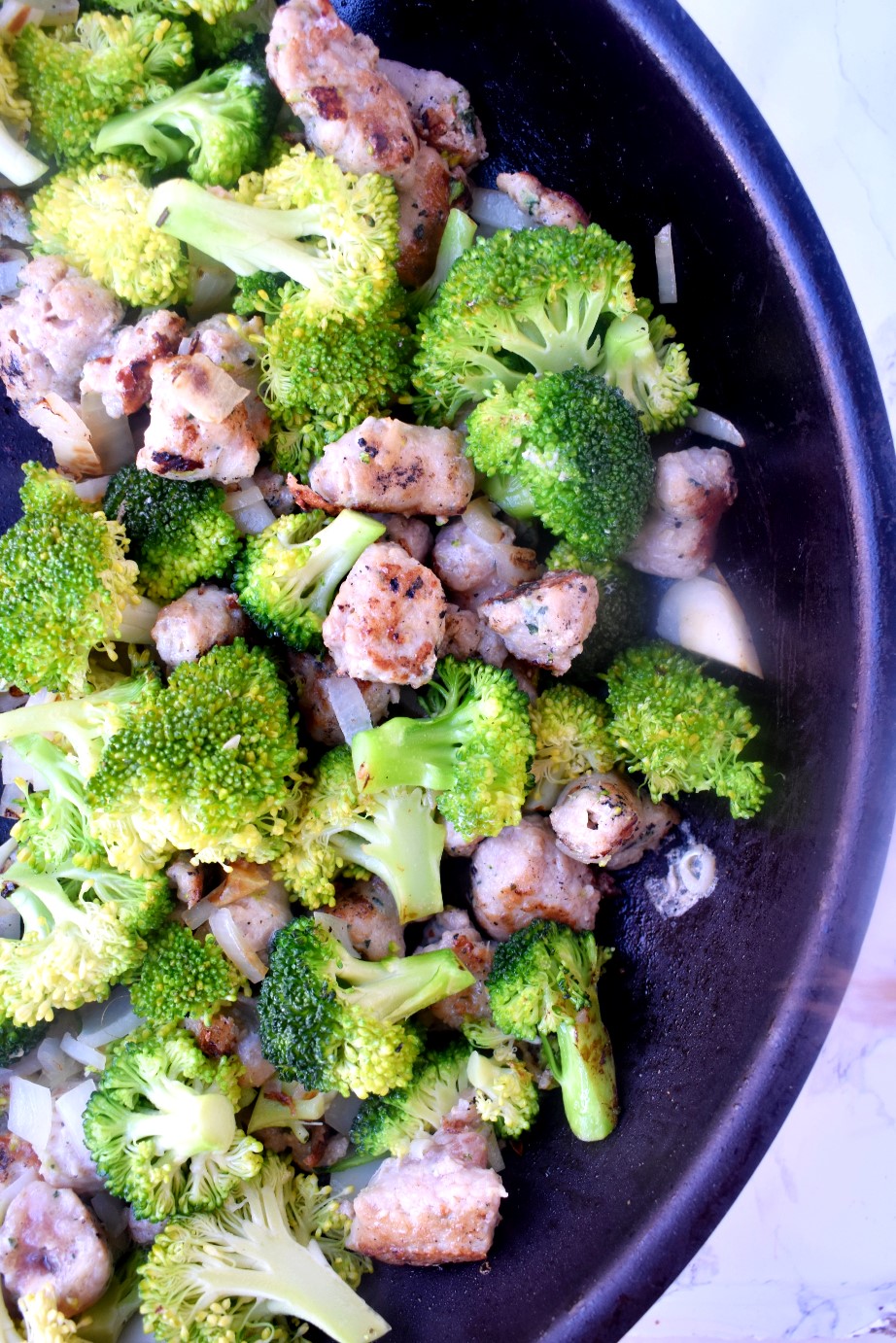 Chicken Sausage and Broccoli