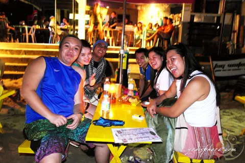 Easgate backpackers enjoying the night life of Puerto Galera