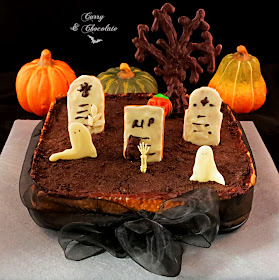 Tarta cementerio para Halloween - Halloween cemetery cake 