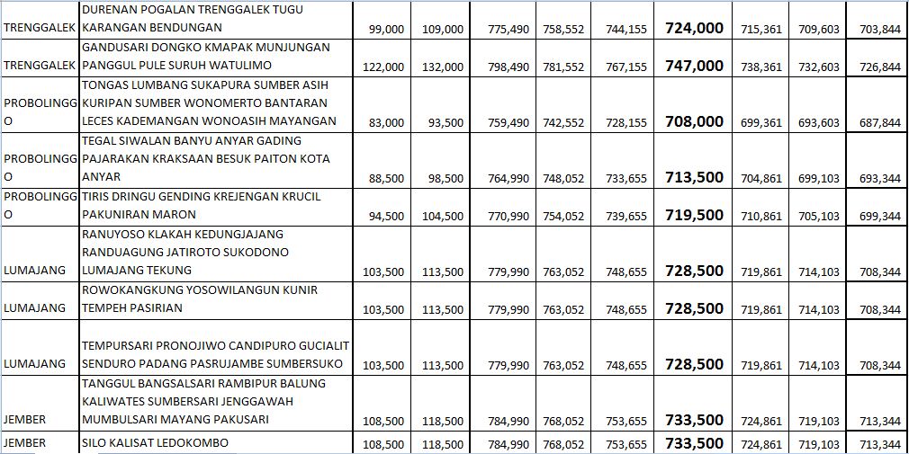  DAFTAR HARGA BATA RINGAN  CITICON MURAH