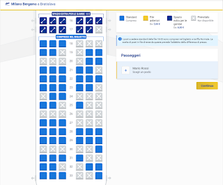 Scelta dei posti compresi nel prezzo per un volo Ryanair con tariffa Regular