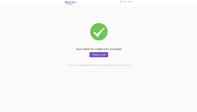 Como criar no email no Yahoo