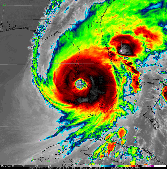 Huracán Ian categoría 4 a Florida con vientos de 250 km/h y rachas de 305 km/h