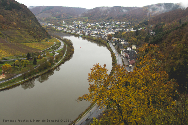 Cochem e Rio Mosel vistos do Castelo de Reichsburg