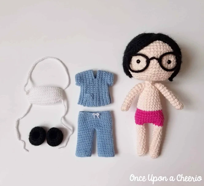 Crochet Nurse Amigurumi Doll FREE Pattern