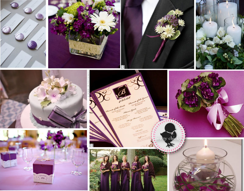 Sejel's blog wedding reception ideas purple and silver lace halter wedding