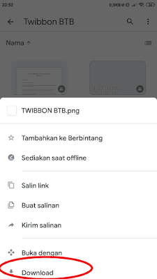 Download file twibbon dengan cara klik download