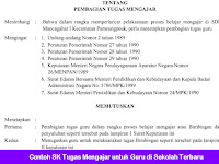 Contoh SK Tugas Mengajar untuk Guru di Sekolah Terbaru