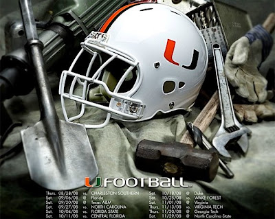 Miami's poster schedule, sent to us by Steve, resembles a computer wallpaper 