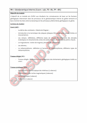 Contenu des modules svi