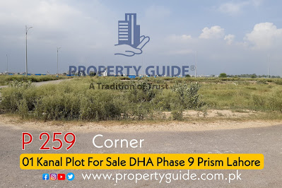 Kanal Plot For Sale DHA Lahore Prism 9 - P 259 Corner