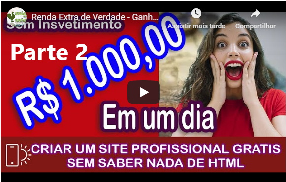 Grão em Grão - Renda Extra de Verdade - Ganhar dinheiro Construindo Site Profissional sem saber HMTL - Part 2