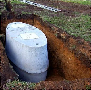 casket? or mabe a septic tank?