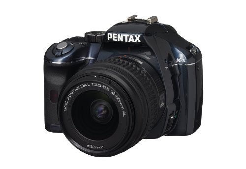 Pentax K-x 12.4MP Digital SLR with 2.7 inch LCD and 18-55mm f/3.5-5.6 AL Lens (Navy)
