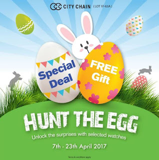 City Chain Hunt the Egg for Special Deal & Free Gift at Queensbay Mall (7 April - 23 April 2017)