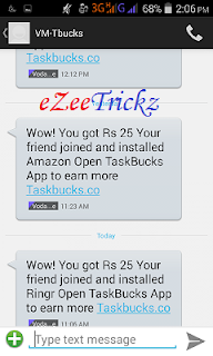 unlimited free recharge from taskbucks refer and earn loot trick