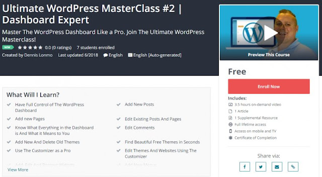 [100% Free] Ultimate WordPress MasterClass #2 | Dashboard Expert