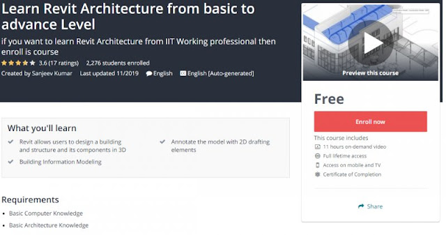 [100% Free] Learn Revit Architecture from basic to advance Level