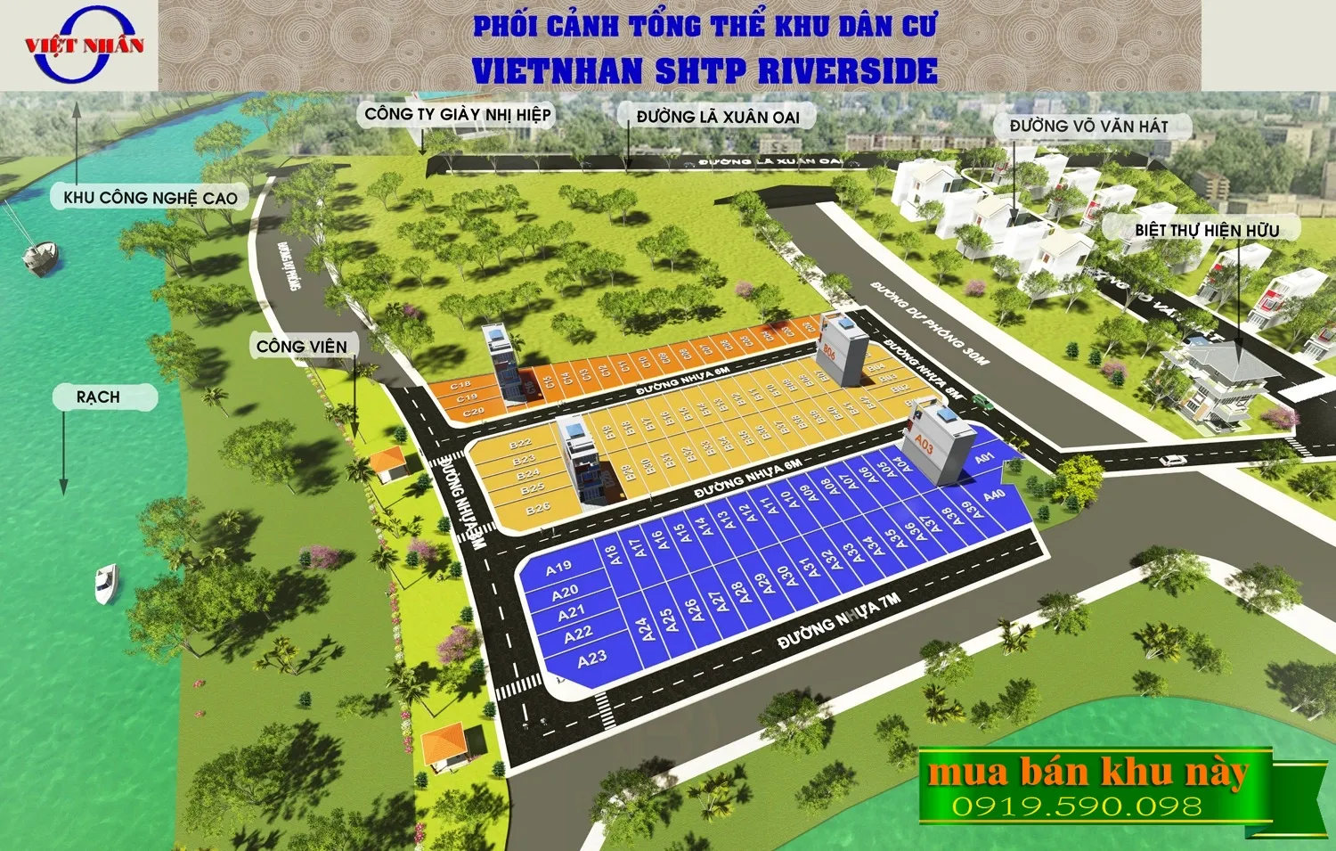 Phối cảnh dự án Khu dân cư Việt Nhân SHTP Riverside