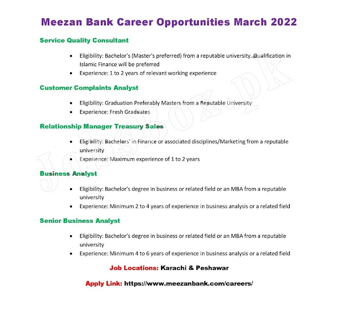 Meezan Bank Jobs 2022 – Meezan Recruitment for Pakistani