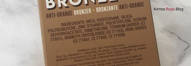 The Balm anti orange bronzer