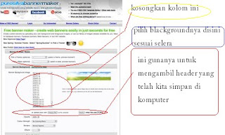 Cara membuat header blog  dengan bantuan situs banner maker gratis
