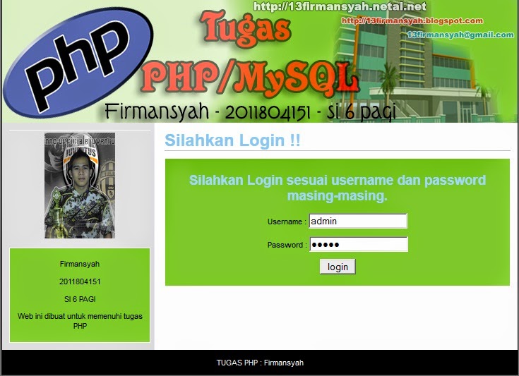 Pengertian PHP dan MYSQL dan Demo Web ~ Adhoel 13 Firmansyah