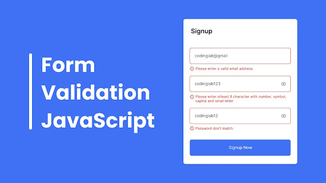 Form with Validate Email & Password