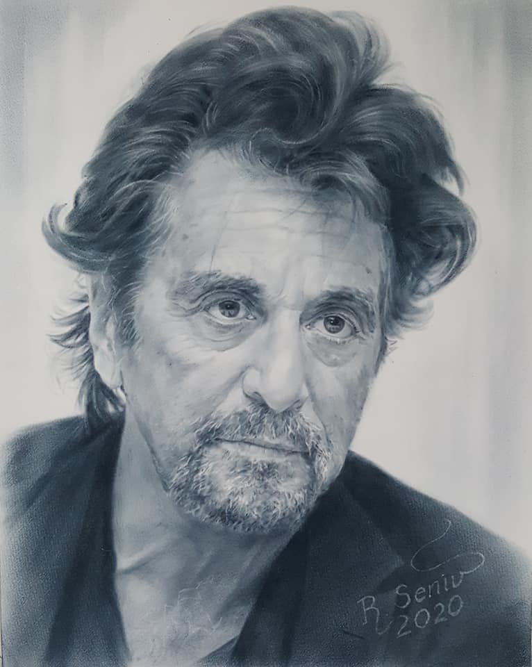 recent artwork with dry brush technique by Roman Seniv