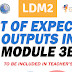 MODULE 3B - LIST OF EXPECTED OUTPUTS (LDM2 for Teachers)