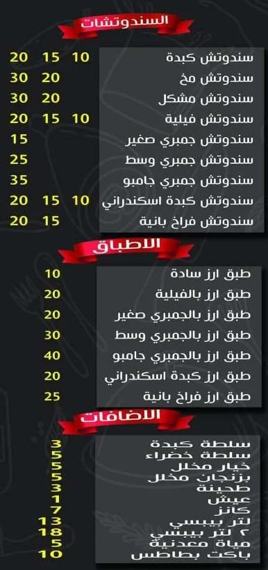 اسعار منيو وفروع ورقم كبدة ومخ وادي النيل