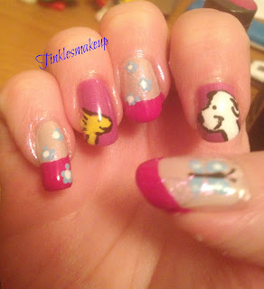 snoopy_and_woodstock_nail_art