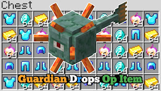 Guardian Drops Op Item Addon || For Mcpe And Bedrock || By GamerFile Minecraft Data Pack