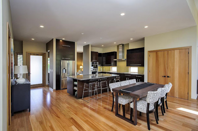 Dining room by the kitchen in Contemporary Style Home in Burlingame