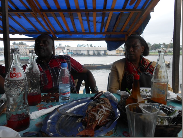 Fish for dinner with Romeo and Irene Kribi